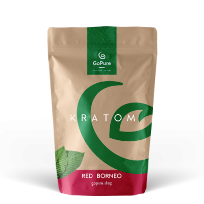 Premium Red Borneo Kratom powder by GoPure - all-natural and lab-tested.